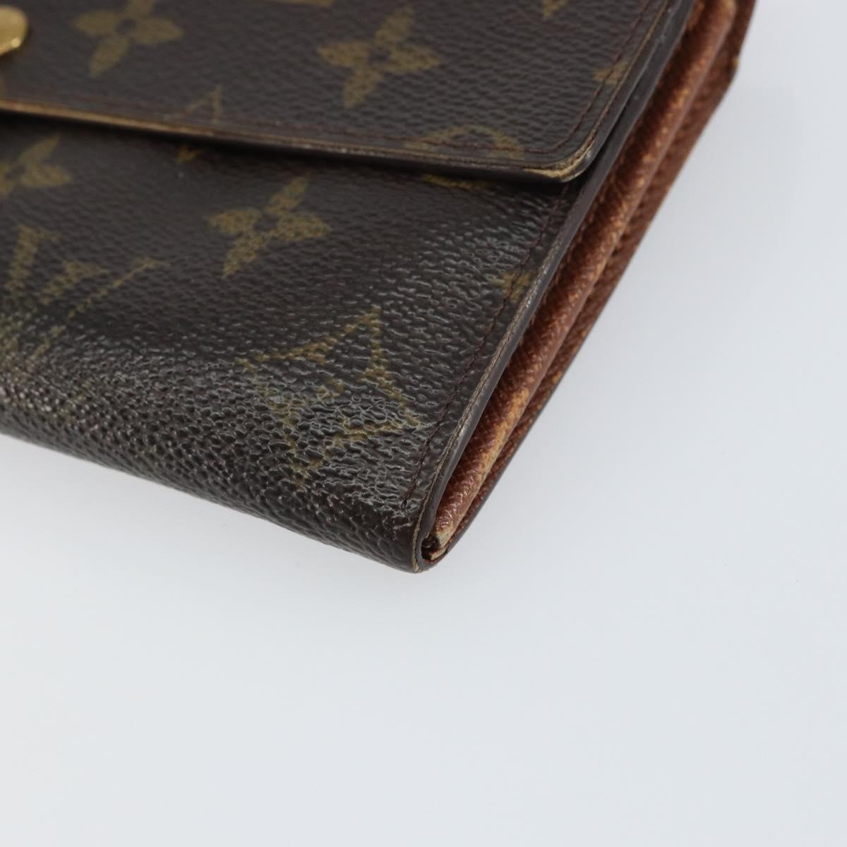 LOUIS VUITTON Monogram Pochette Porte Monnaie Credit Wallet M61725 Auth bs31619