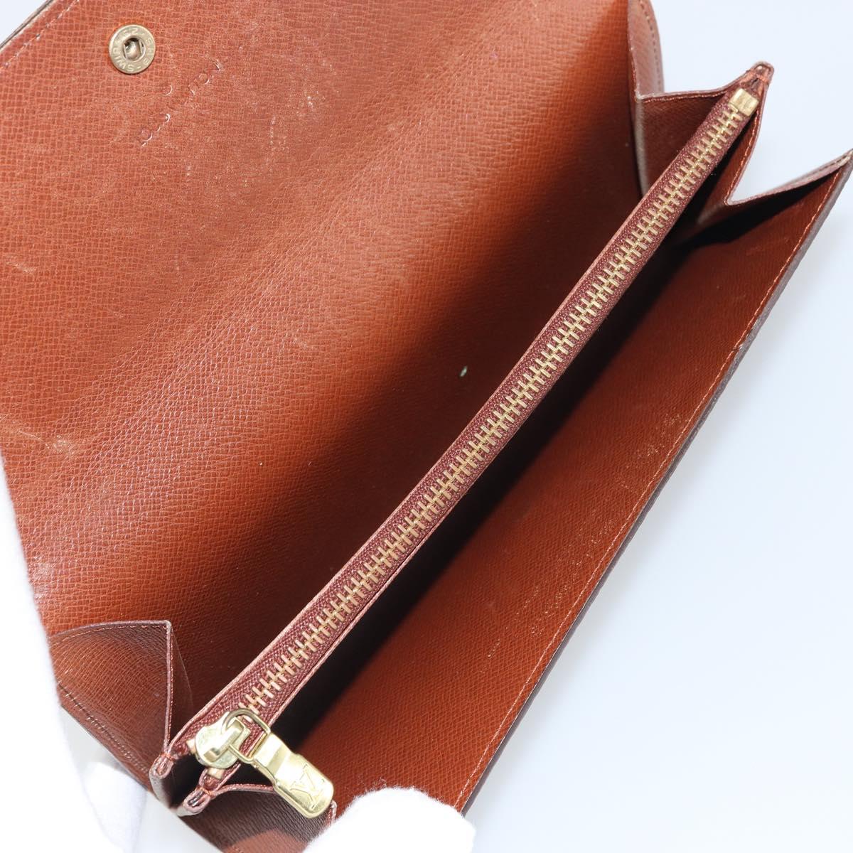 LOUIS VUITTON Monogram Pochette Porte Monnaie Credit Wallet M61725 Auth bs31621