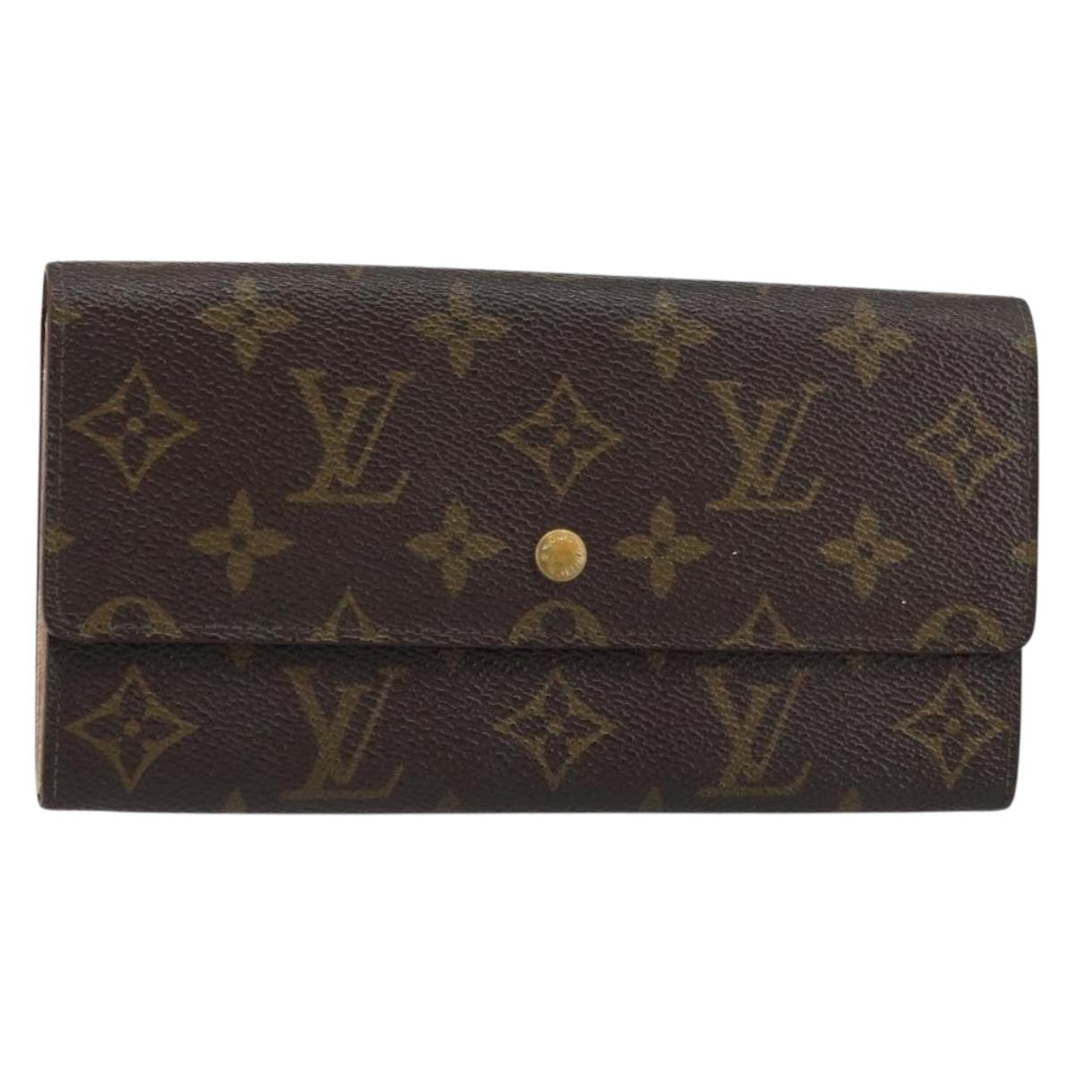 LOUIS VUITTON Monogram Pochette Porte Monnaie Credit Wallet M61725 Auth bs31621