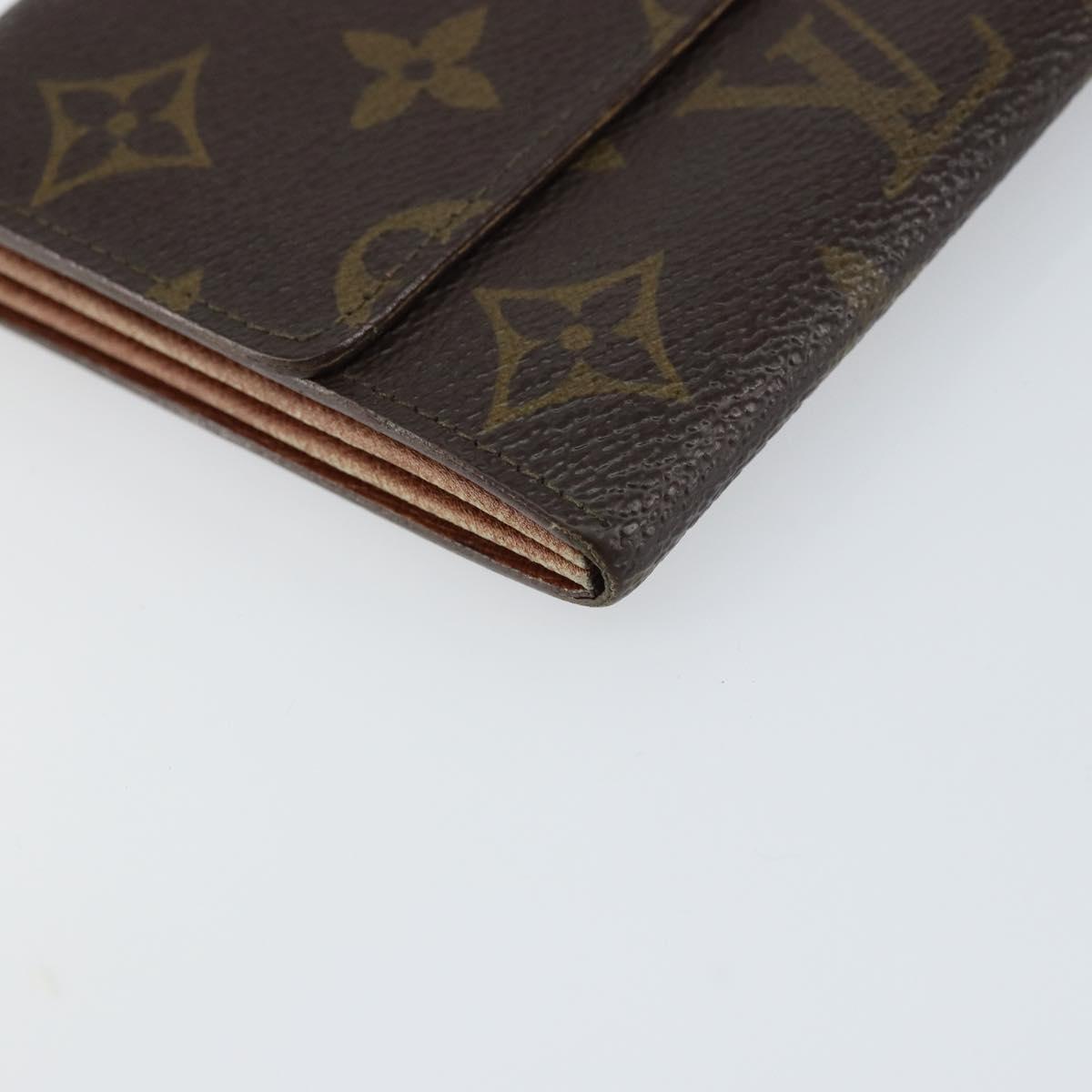 LOUIS VUITTON Monogram Pochette Porte Monnaie Credit Wallet M61725 Auth bs31621