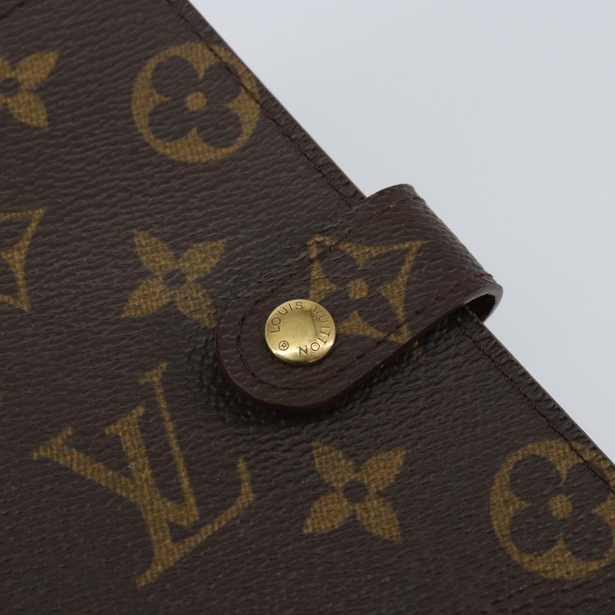 LOUIS VUITTON Monogram Agenda PM Day Planner Cover R20005 LV Auth bs31623