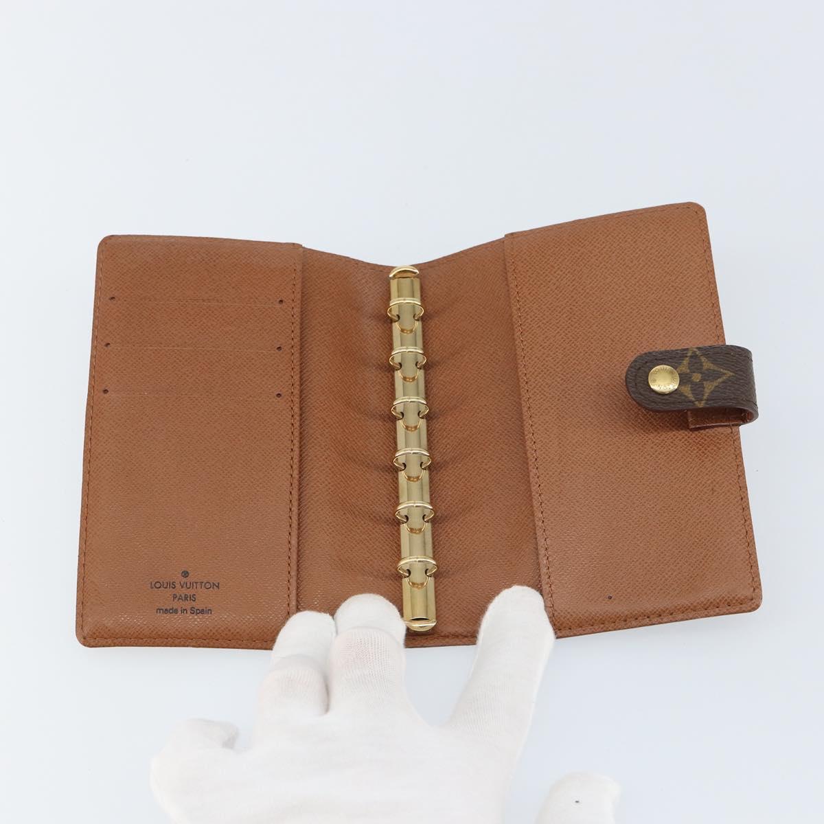 LOUIS VUITTON Monogram Agenda PM Day Planner Cover R20005 LV Auth bs31623