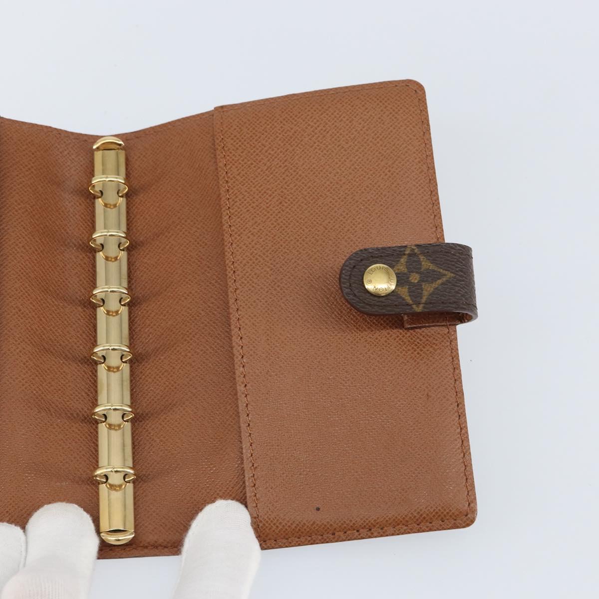 LOUIS VUITTON Monogram Agenda PM Day Planner Cover R20005 LV Auth bs31623