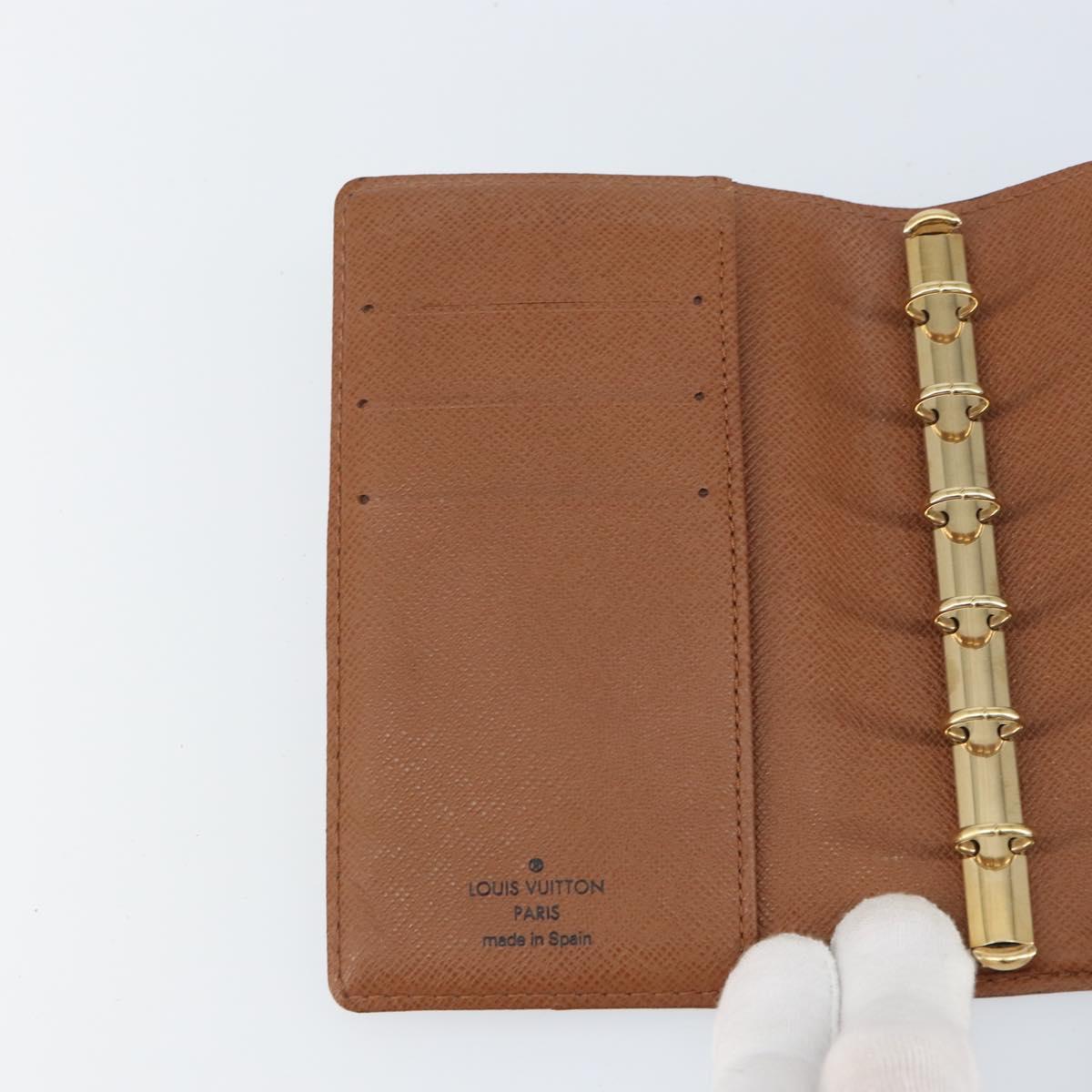 LOUIS VUITTON Monogram Agenda PM Day Planner Cover R20005 LV Auth bs31623