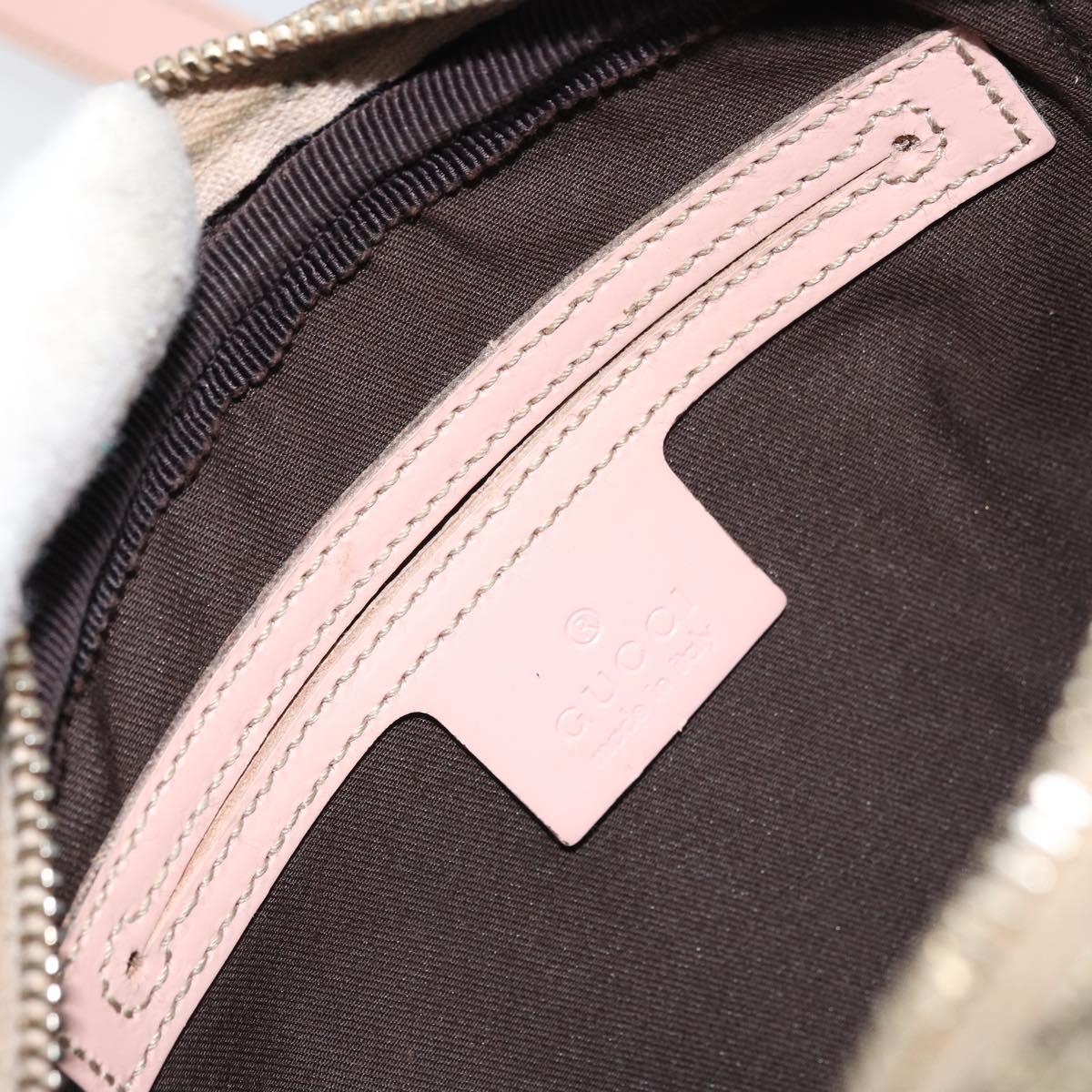 GUCCI GG Supreme Shoulder Bag PVC Beige Gold 201447 Auth bs31625