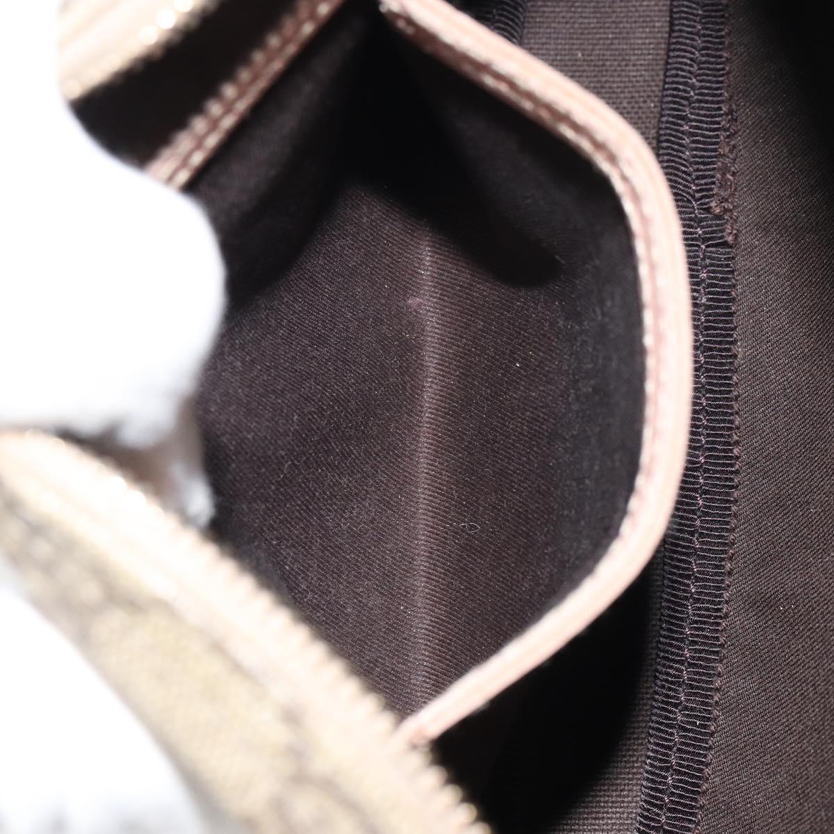 GUCCI GG Supreme Shoulder Bag PVC Beige Gold 201447 Auth bs31625