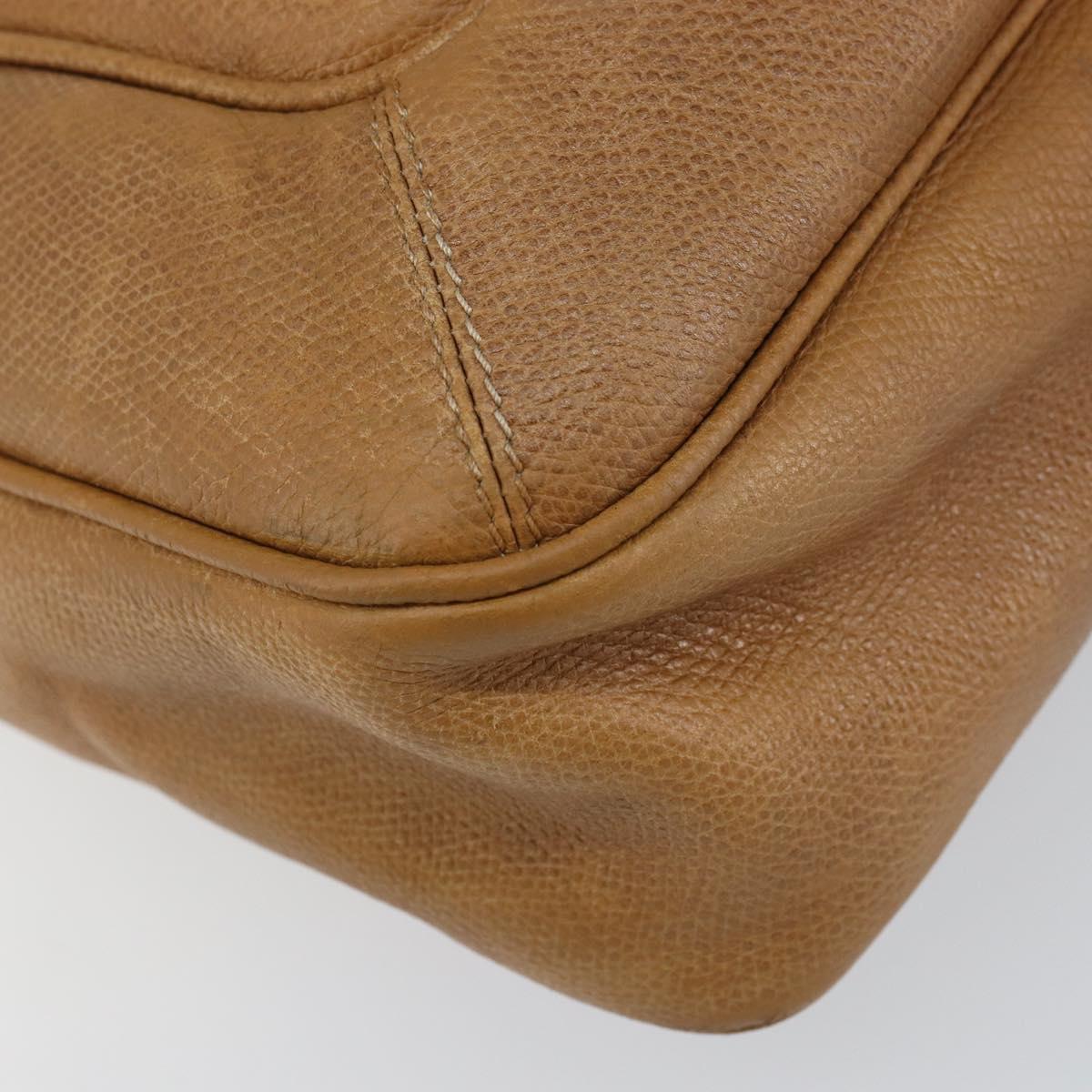 LOEWE Anagram Tote Bag Leather Beige Gold Auth bs31654