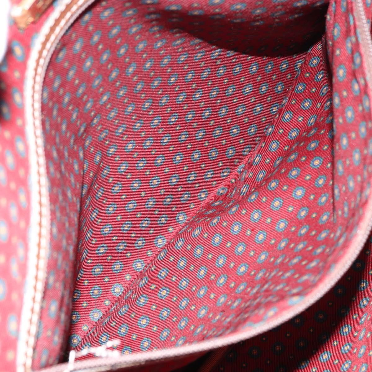 LOEWE Anagram Tote Bag Leather Beige Gold Auth bs31654