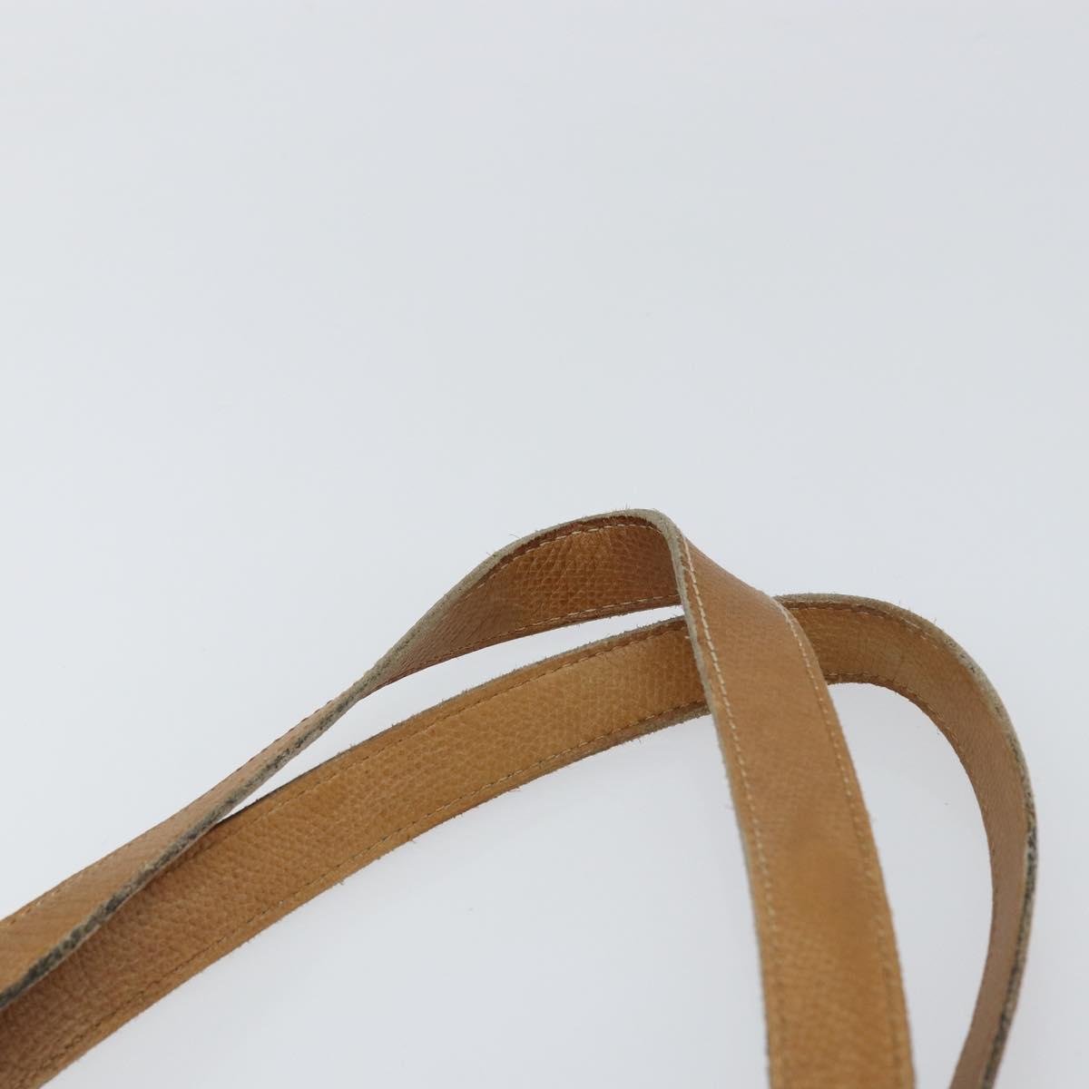 LOEWE Anagram Tote Bag Leather Beige Gold Auth bs31654