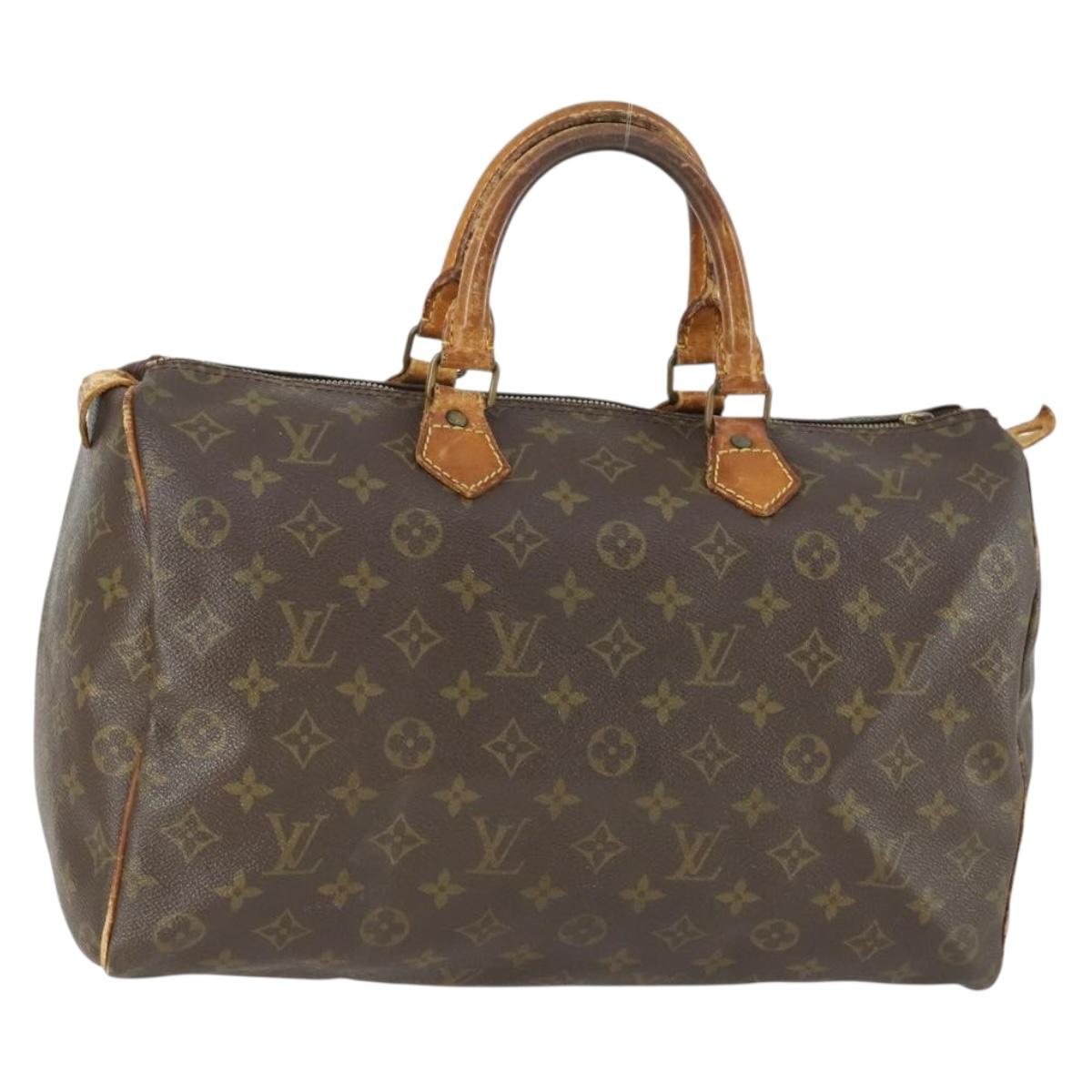 LOUIS VUITTON Monogram Speedy 35 Hand Bag M41524 LV Auth bs31666