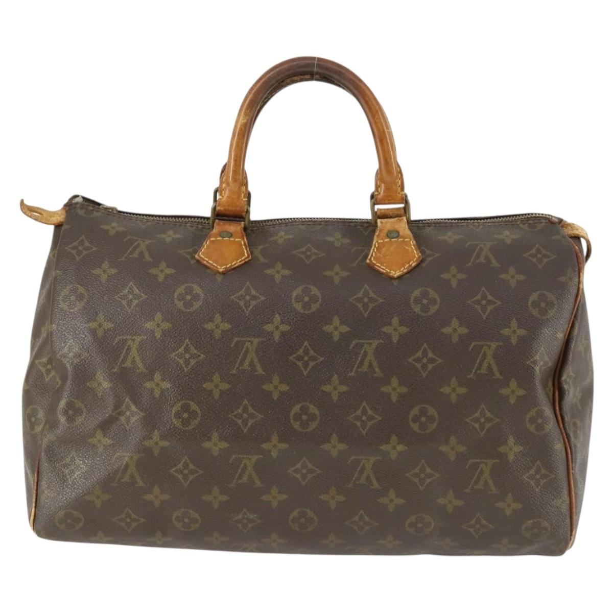 LOUIS VUITTON Monogram Speedy 35 Hand Bag M41524 LV Auth bs31666