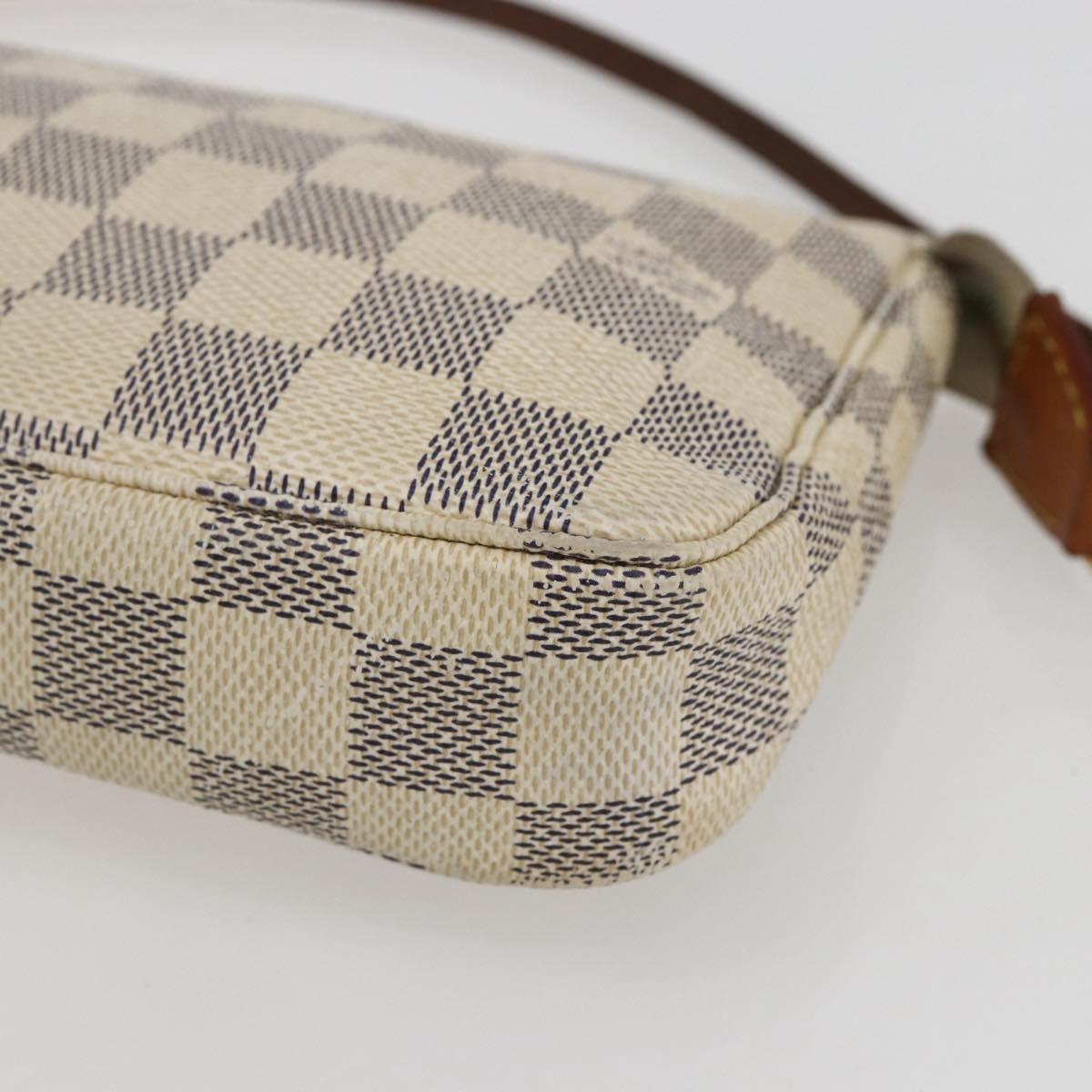 LOUIS VUITTON Damier Azur Pochette Accessoires Pouch N51986 LV Auth bs31668