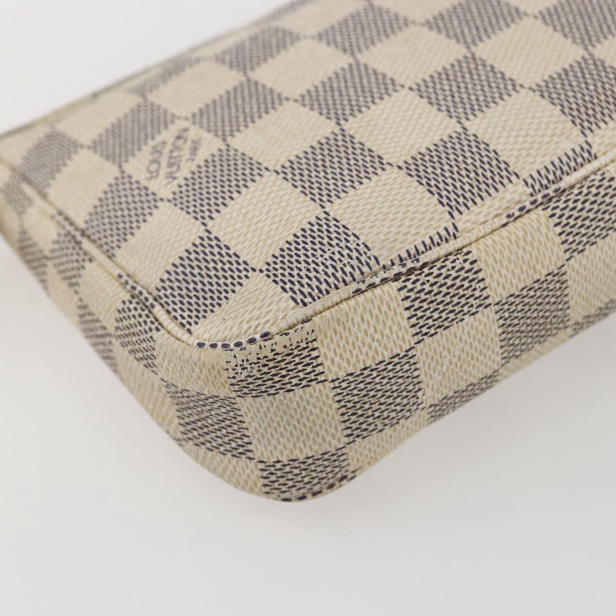 LOUIS VUITTON Damier Azur Pochette Accessoires Pouch N51986 LV Auth bs31668