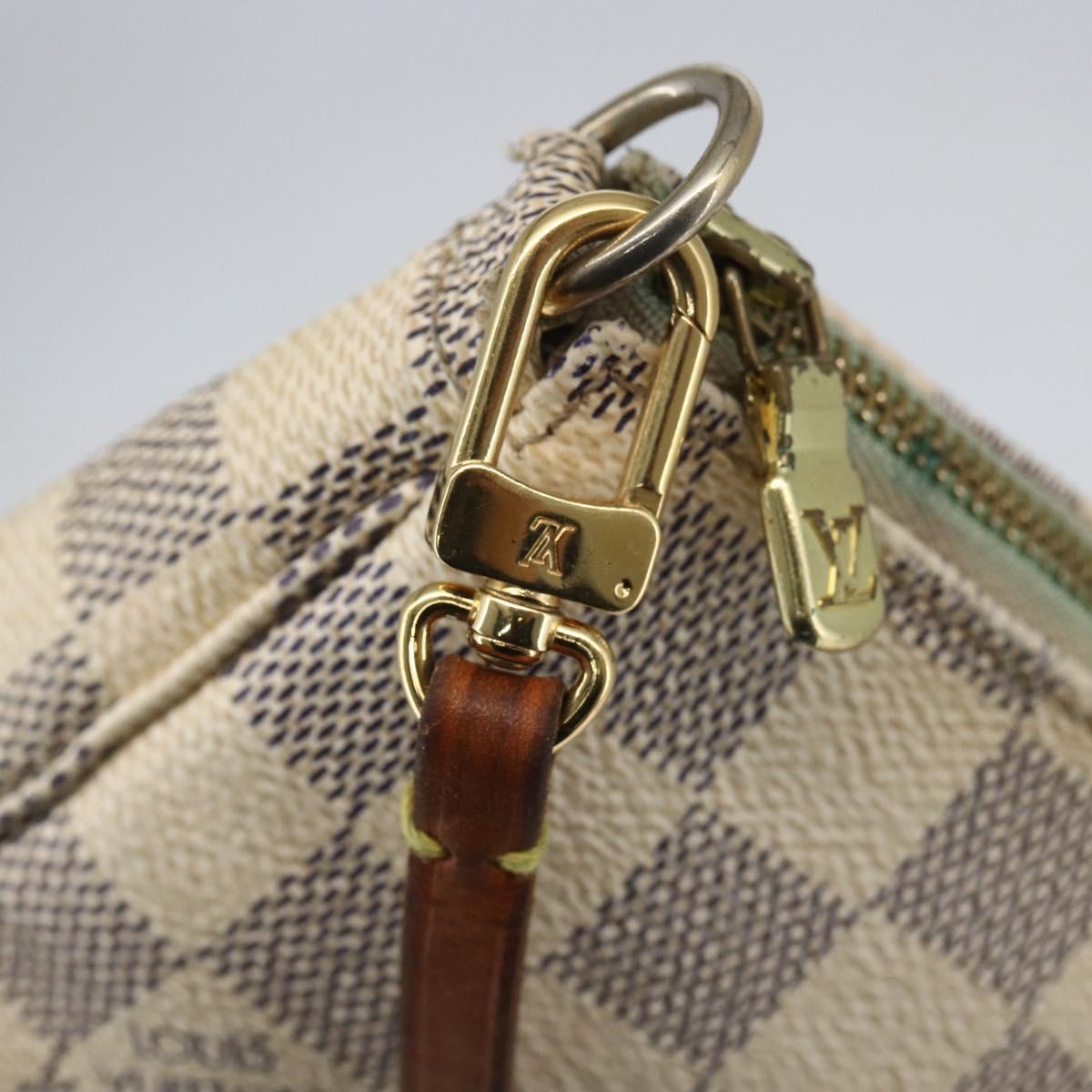 LOUIS VUITTON Damier Azur Pochette Accessoires Pouch N51986 LV Auth bs31668