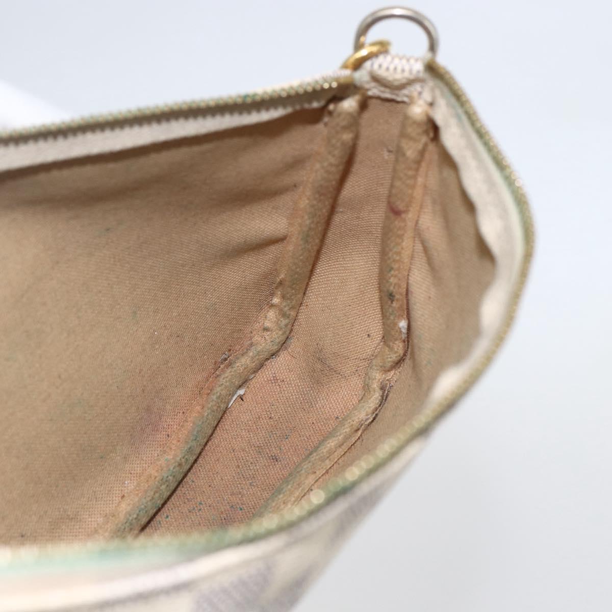 LOUIS VUITTON Damier Azur Pochette Accessoires Pouch N51986 LV Auth bs31668