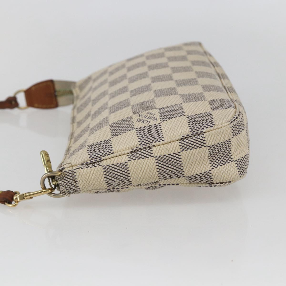 LOUIS VUITTON Damier Azur Pochette Accessoires Pouch N51986 LV Auth bs31668