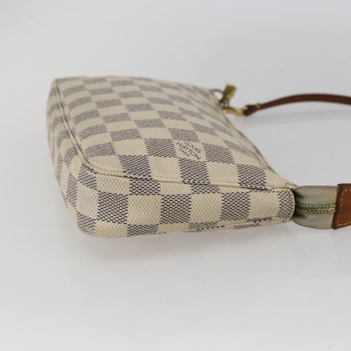 LOUIS VUITTON Damier Azur Pochette Accessoires Pouch N51986 LV Auth bs31668