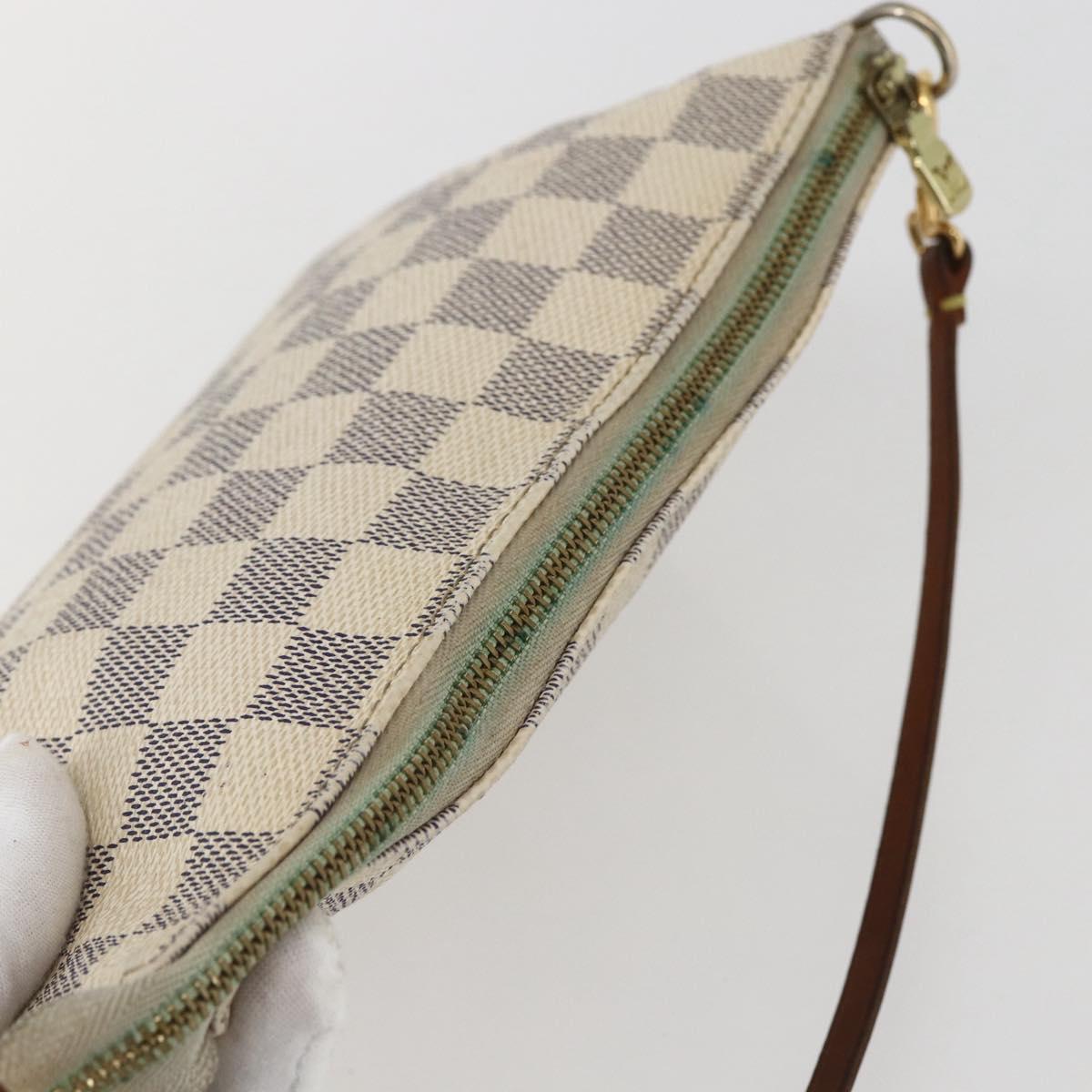 LOUIS VUITTON Damier Azur Pochette Accessoires Pouch N51986 LV Auth bs31668