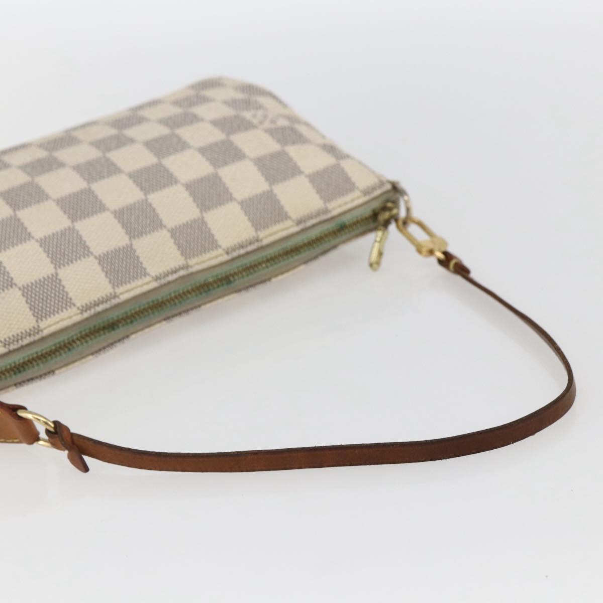 LOUIS VUITTON Damier Azur Pochette Accessoires Pouch N51986 LV Auth bs31668
