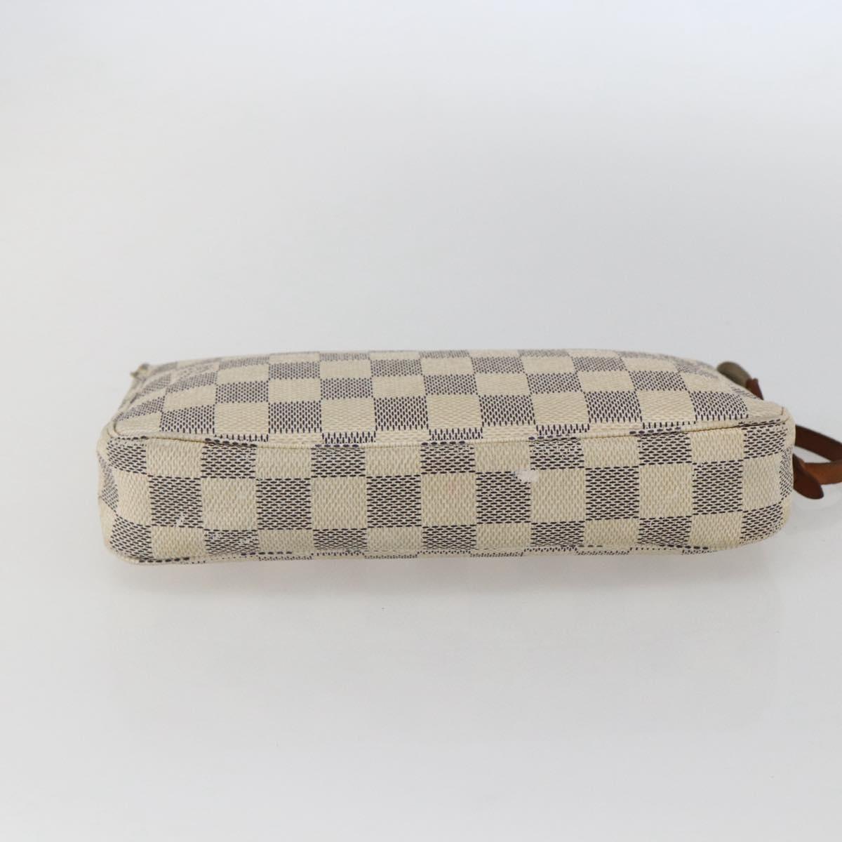 LOUIS VUITTON Damier Azur Pochette Accessoires Pouch N51986 LV Auth bs31668