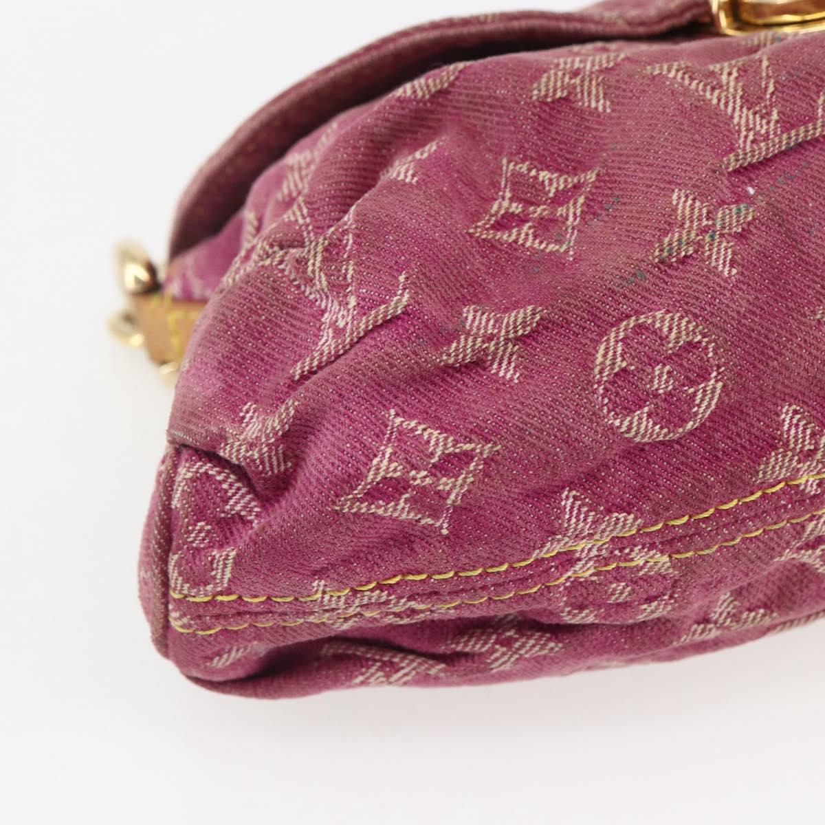 LOUIS VUITTON Monogram Denim Mini Preity Bag Fuchsia M95216 LV Auth bs31670V