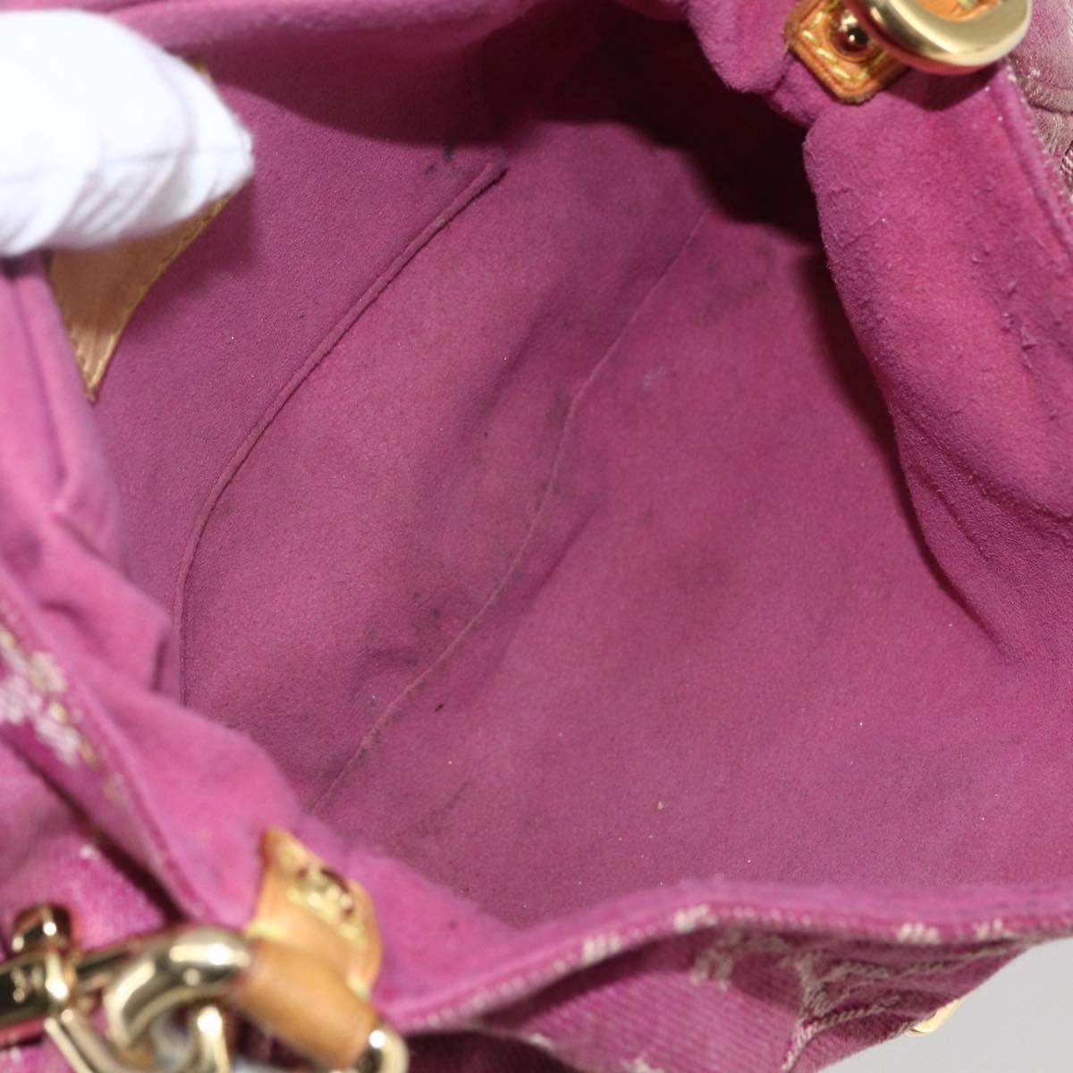 LOUIS VUITTON Monogram Denim Mini Preity Bag Fuchsia M95216 LV Auth bs31670V