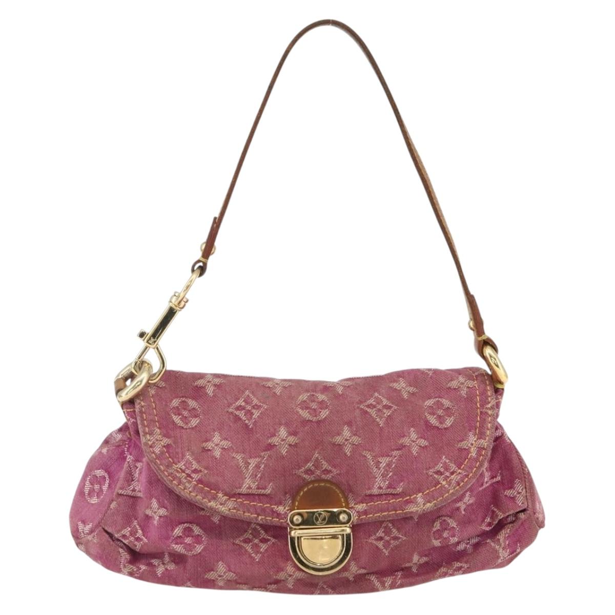 LOUIS VUITTON Monogram Denim Mini Preity Bag Fuchsia M95216 LV Auth bs31670V