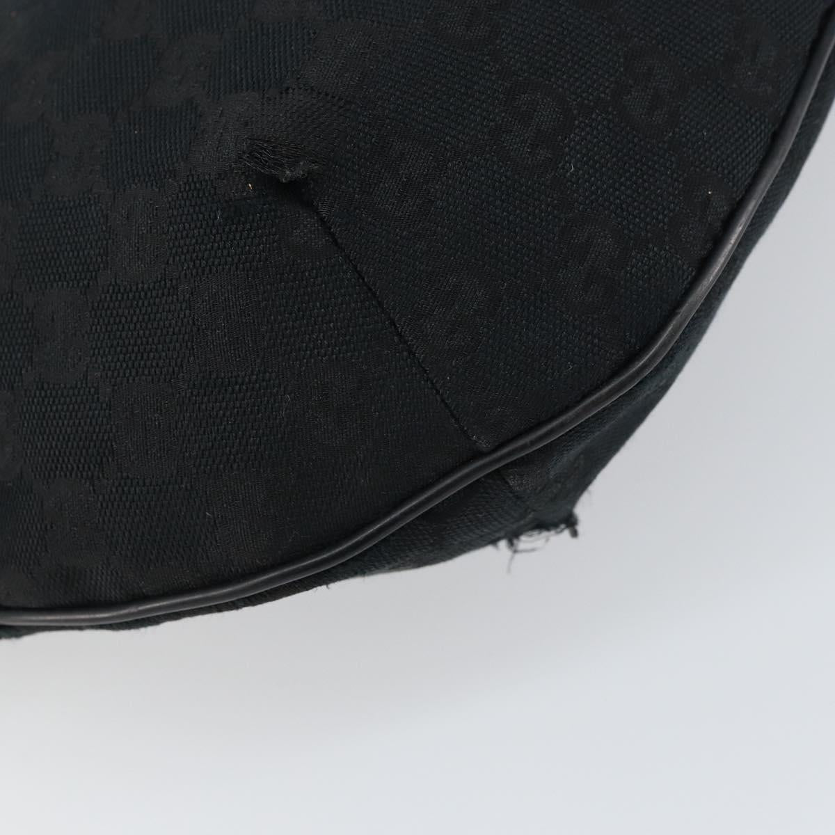 GUCCI GG Canvas Shoulder Bag Black Silver 181092 Auth bs31680