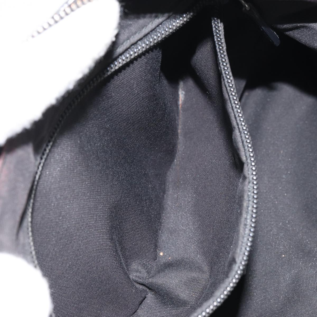 GUCCI GG Canvas Shoulder Bag Black Silver 181092 Auth bs31680