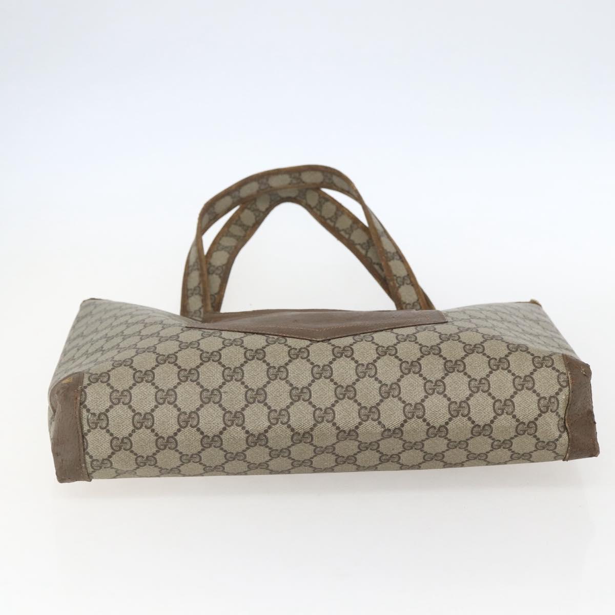 GUCCI GG Supreme Tote Bag PVC Leather Beige Gold 002 098 0057 Auth bs31684
