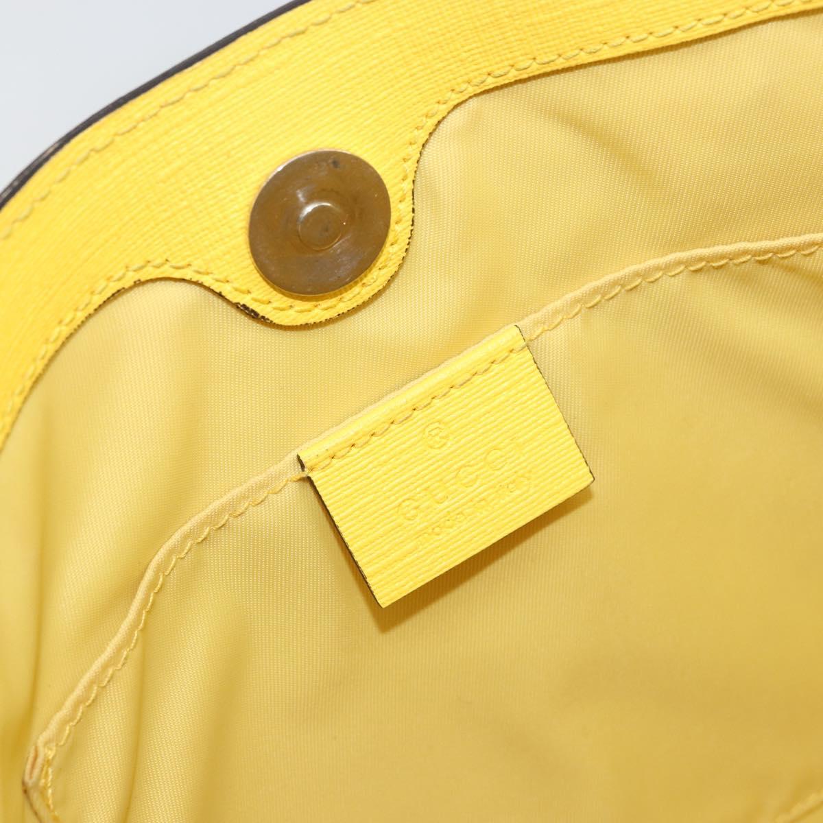 GUCCI GG Supreme Hand Bag PVC Beige Gold 457232 Auth bs31686