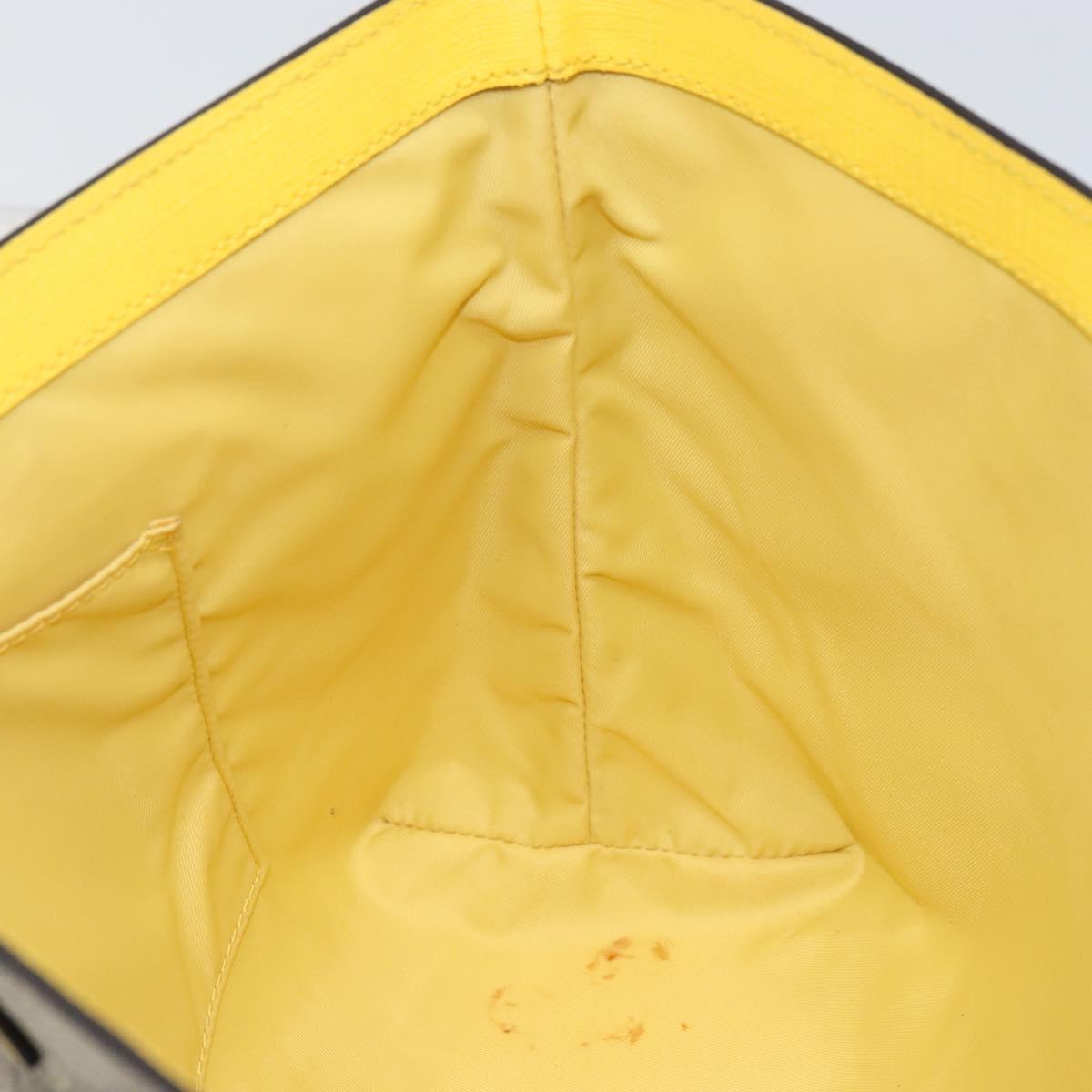 GUCCI GG Supreme Hand Bag PVC Beige Gold 457232 Auth bs31686