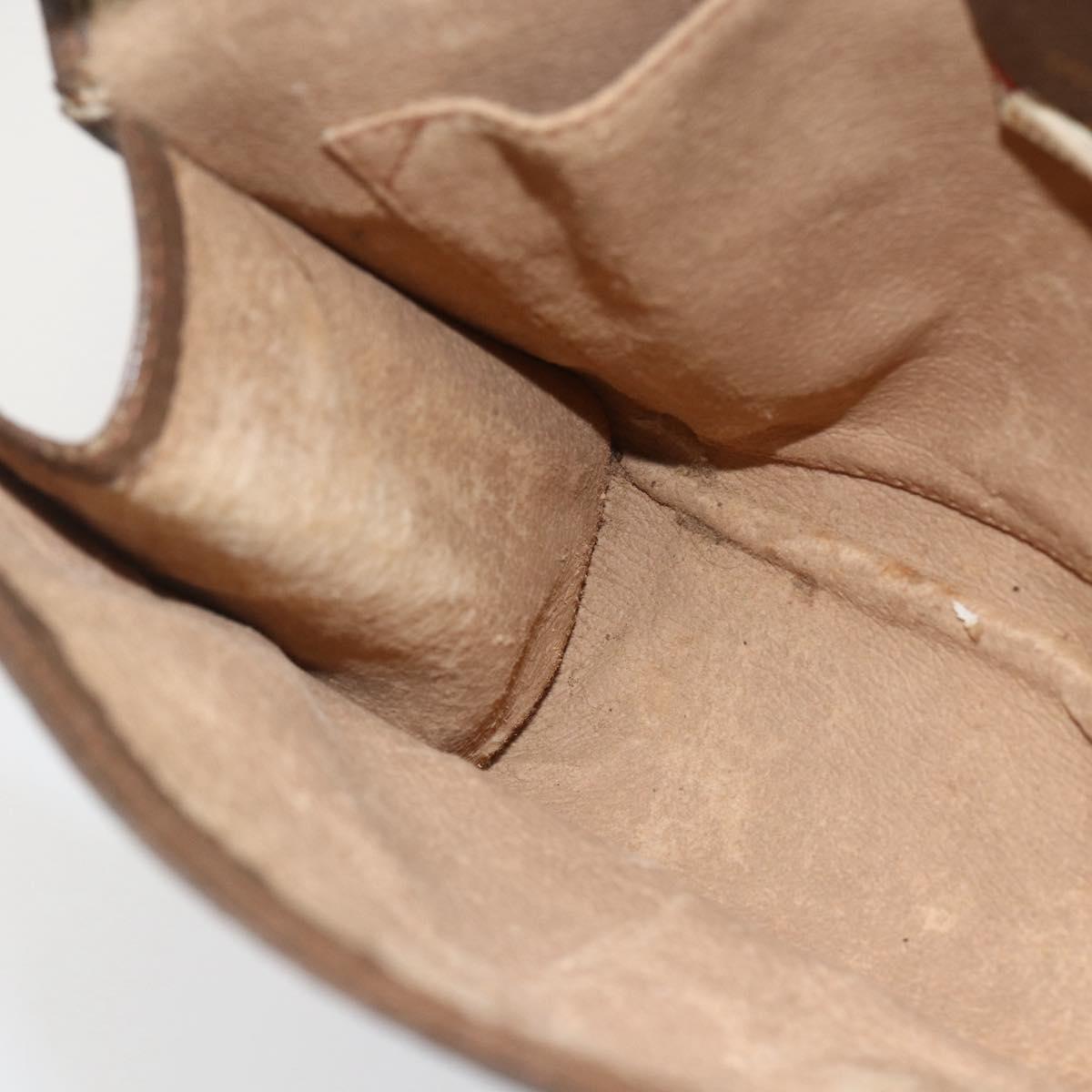 GUCCI GG Supreme Web Sherry Line Bag PVC Beige Gold 89 01 030 Auth bs31688