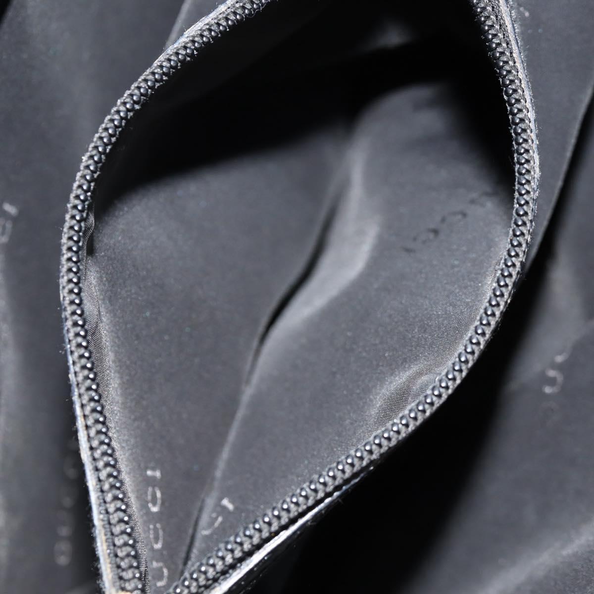 GUCCI GG Canvas Tote Bag Black Silver 002 1021 Auth bs31689