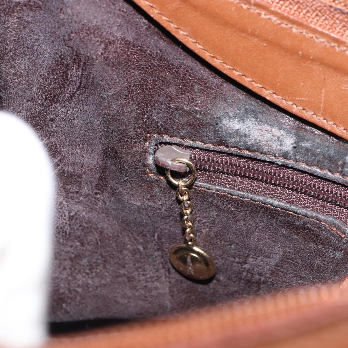 GUCCI Bamboo Shoulder Bag Leather Brown Gold 001 3008 Auth bs31690