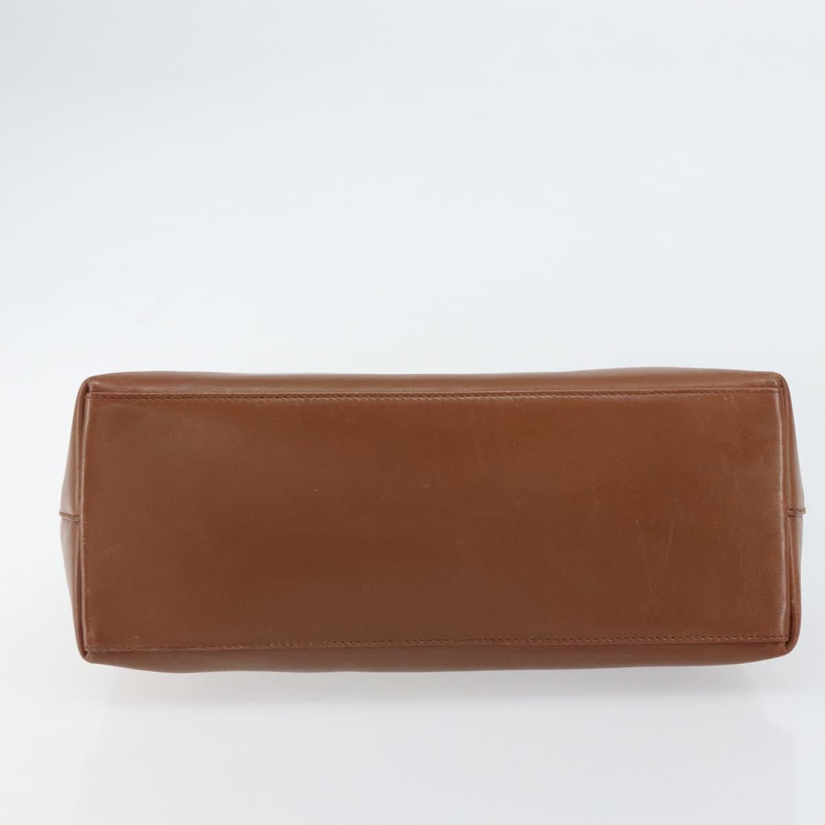 GUCCI Bamboo Shoulder Bag Leather Brown Gold 001 3008 Auth bs31690