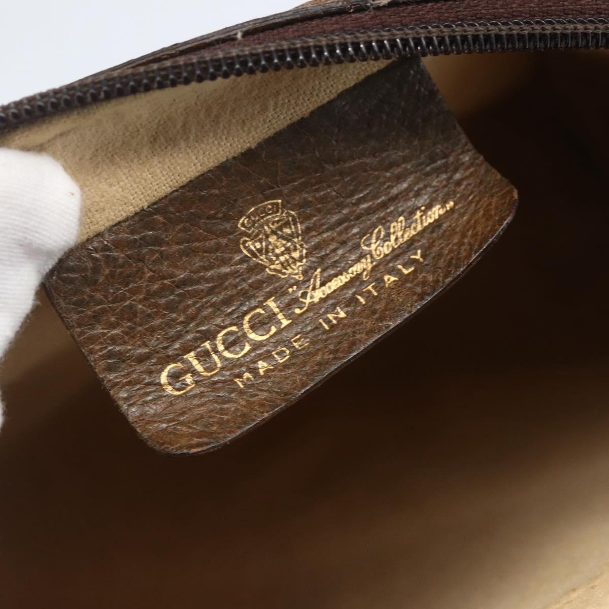 GUCCI GG Supreme Web Sherry Line Bag PVC Beige Gold 98 69 014 3553 Auth bs31695