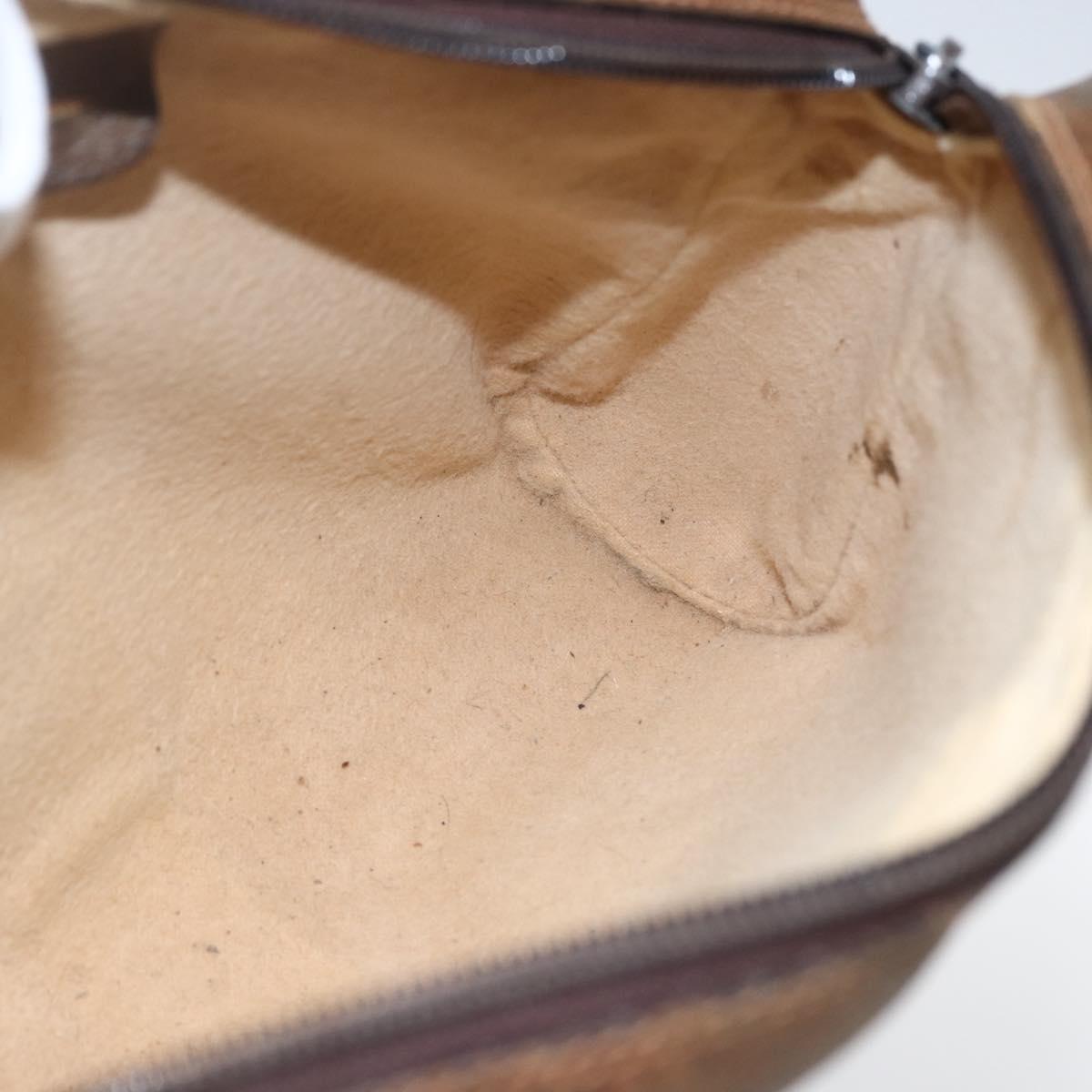 GUCCI GG Supreme Web Sherry Line Bag PVC Beige Gold 98 69 014 3553 Auth bs31695