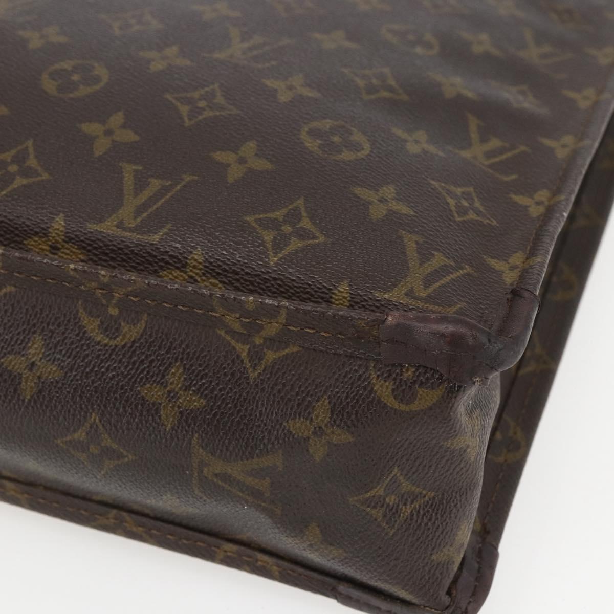 LOUIS VUITTON Monogram Sac Plat Hand Bag M51140 LV Auth bs31699