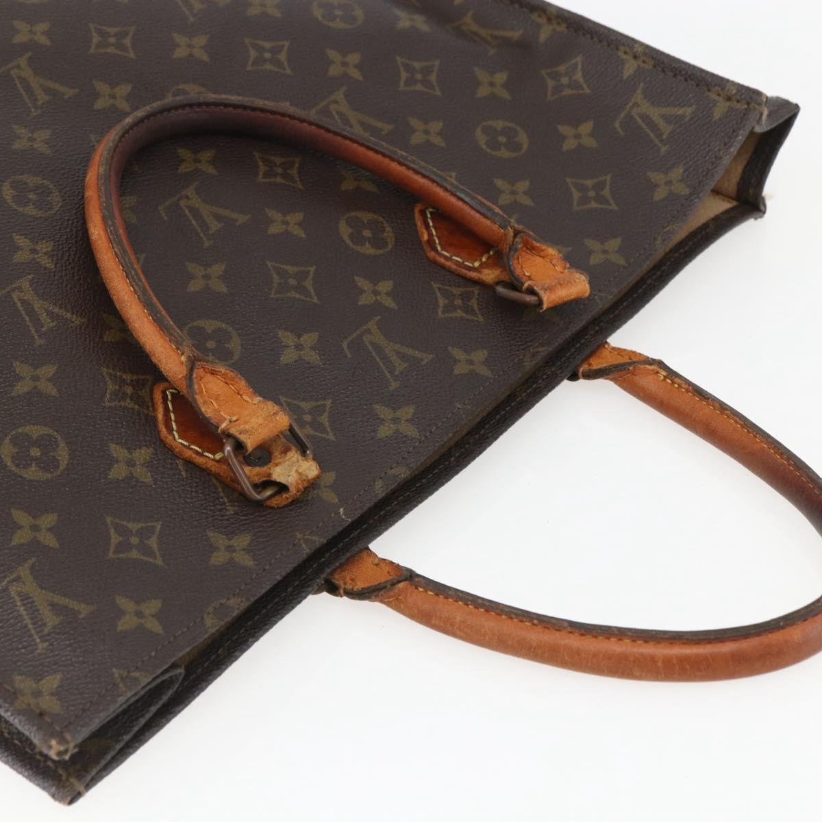 LOUIS VUITTON Monogram Sac Plat Hand Bag M51140 LV Auth bs31699