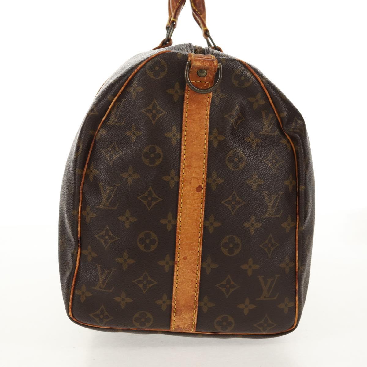 LOUIS VUITTON Monogram Keepall Bandouliere 50 Boston Bag M41416 LV Auth bs31705