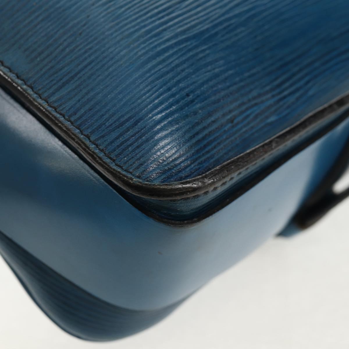 LOUIS VUITTON Epi Cartouchiere MM Shoulder Bag Blue M52245 LV Auth bs31707