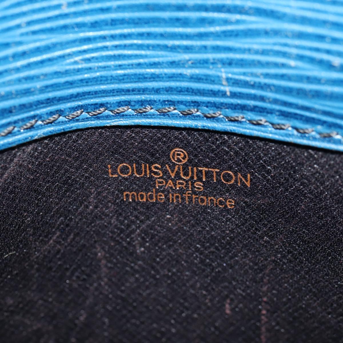 LOUIS VUITTON Epi Cartouchiere MM Shoulder Bag Blue M52245 LV Auth bs31707