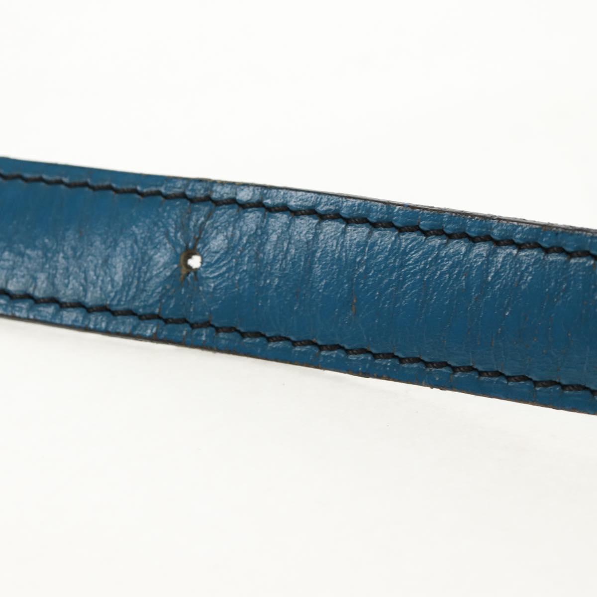 LOUIS VUITTON Epi Cartouchiere MM Shoulder Bag Blue M52245 LV Auth bs31707