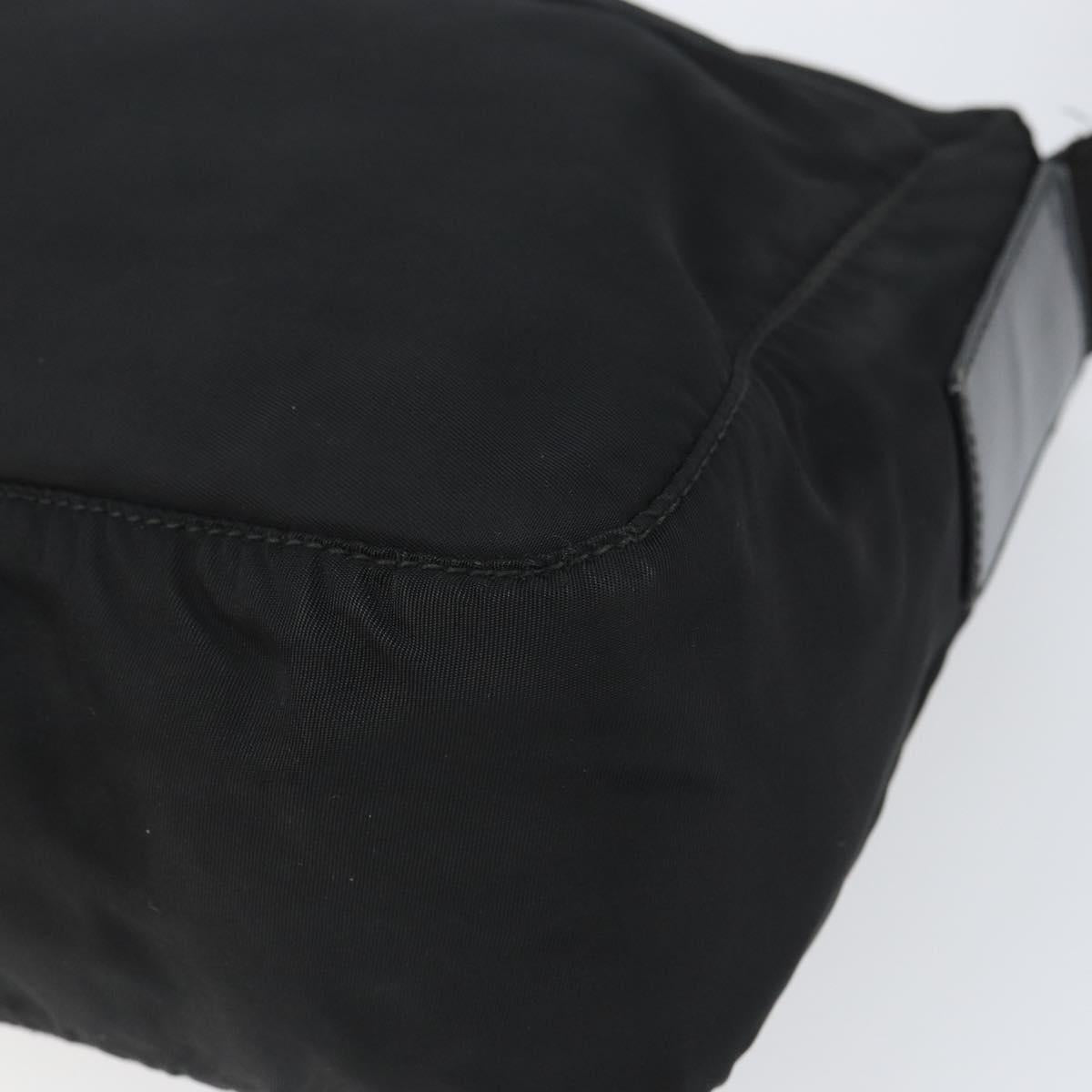 PRADA Shoulder Bag Nylon Black Silver Auth bs31714