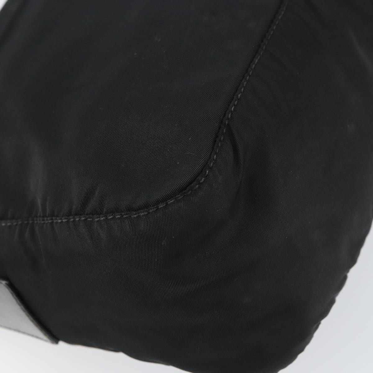 PRADA Shoulder Bag Nylon Black Silver Auth bs31714