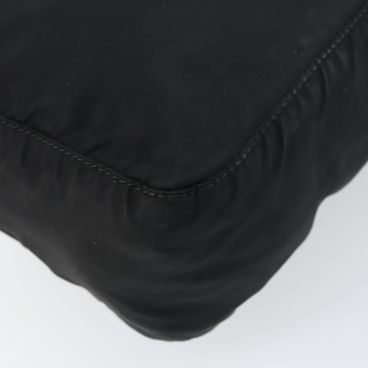PRADA Shoulder Bag Nylon Black Silver Auth bs31714