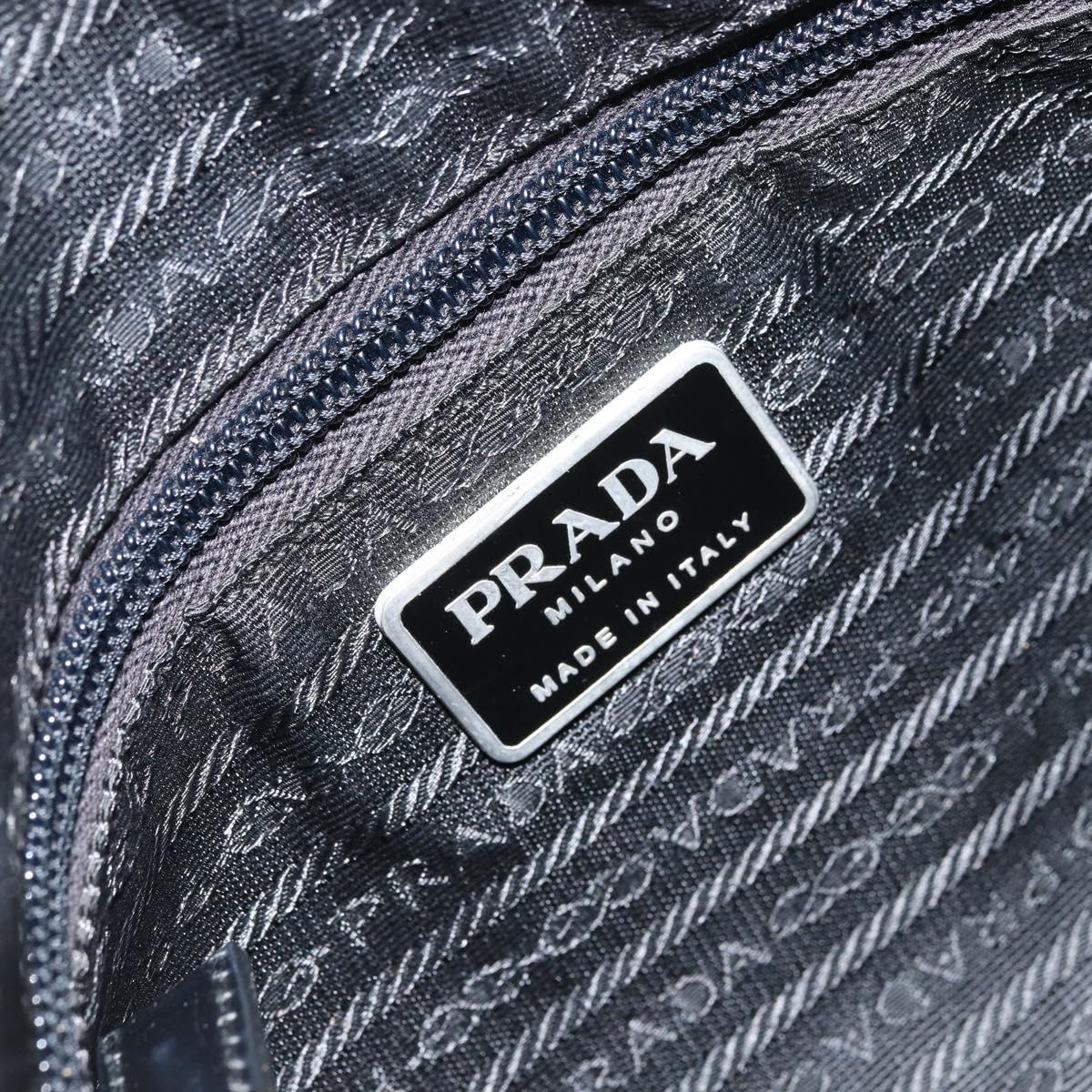 PRADA Shoulder Bag Nylon Black Silver Auth bs31714