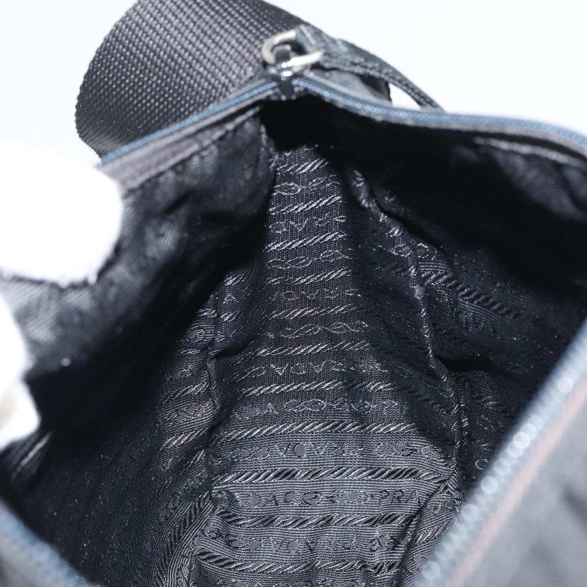 PRADA Shoulder Bag Nylon Black Silver Auth bs31714