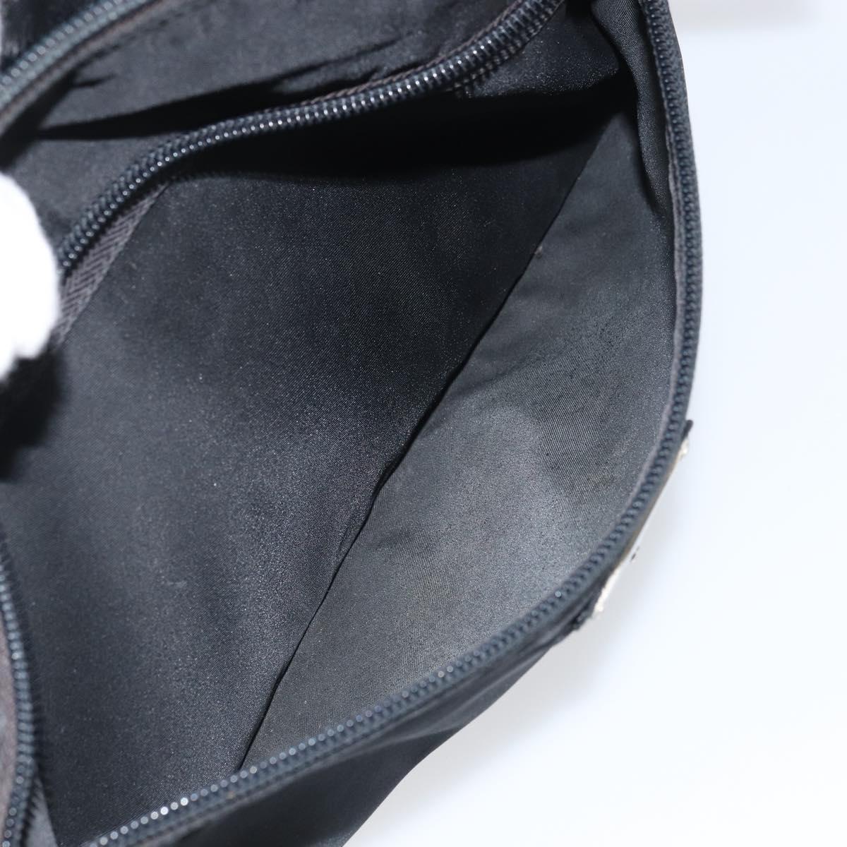 PRADA Shoulder Bag Nylon Black Silver Auth bs31714